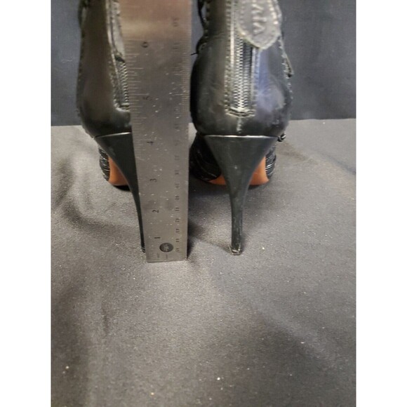Alaia Paris Designer Laser Cut Stiletto Heel Black Sandals Bootie Sz 36/ US Sz 6 - Picture 6 of 8
